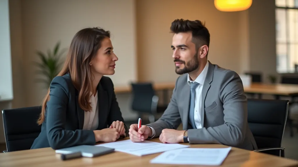 Finanšu konsultants un klients diskusijā par investīcijām un budžetu