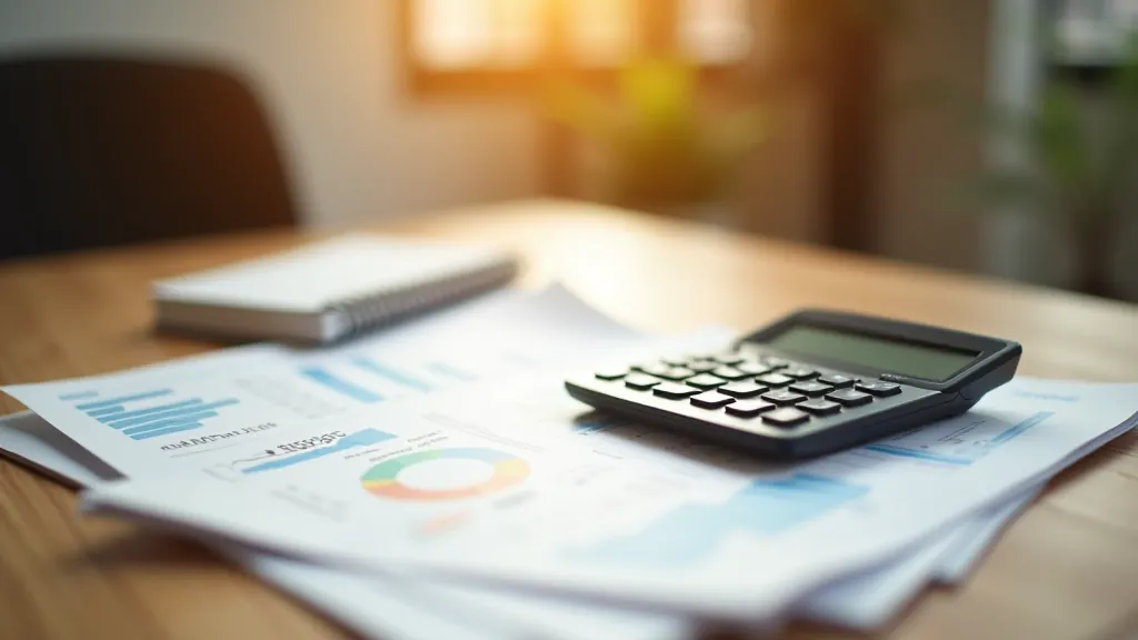 Modernus grāmatas un finanšu dokumenti uz tumbas ar piezīmēm